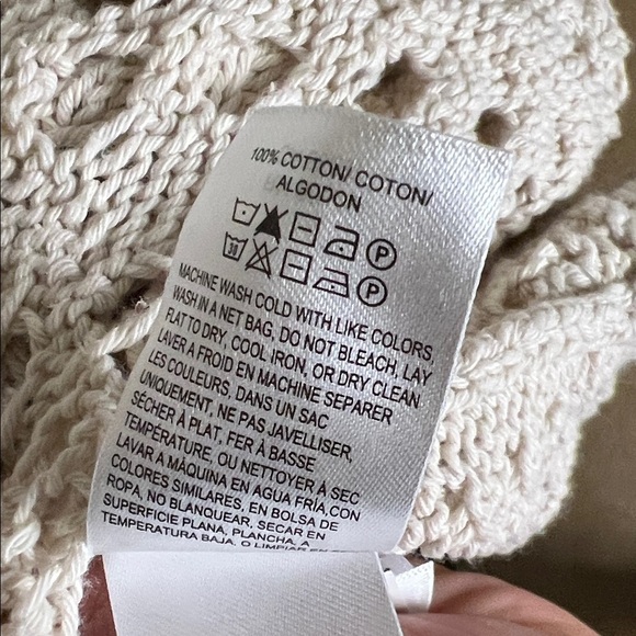 Lucky Brand Crochet Cardigan Open-Knit Sweater Size S - Picture 10 of 11